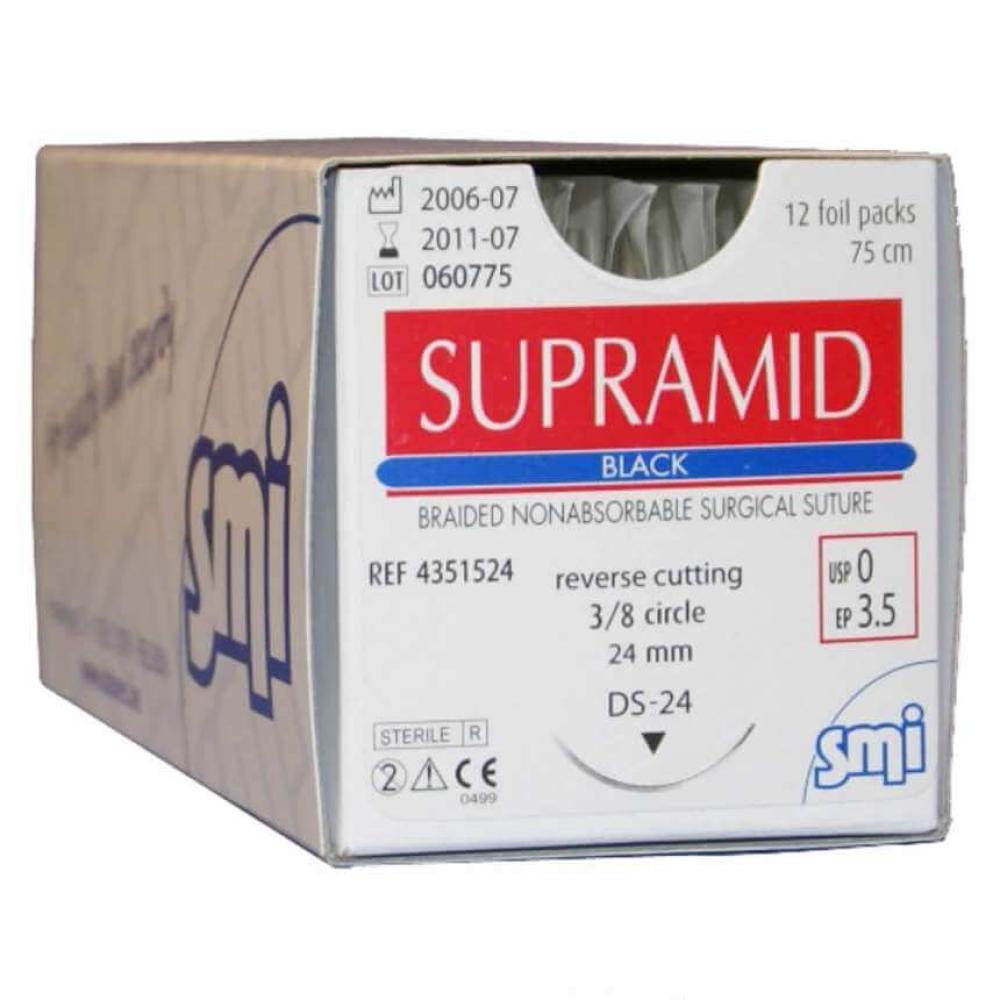 Supramid black - HR - 1/2 Kreis Rundkörpernadel