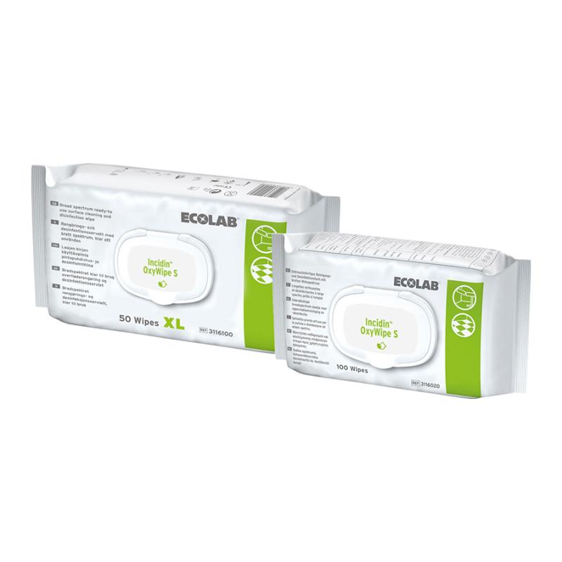 ECOLAB Incidin™ OxyWipe S - Normal oder XL Wipes